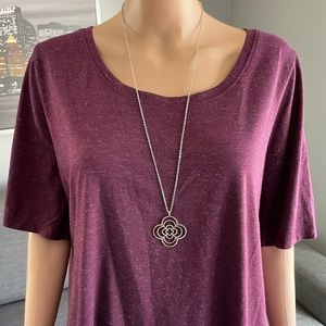Lane Bryant Swing Collection Top with Silver Sparkle